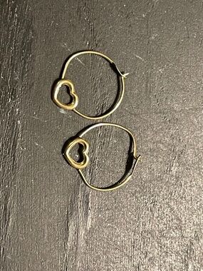 Small Gold Heart Earrings